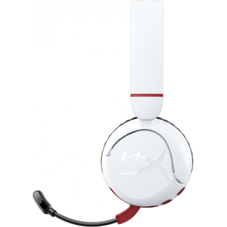 HyperX Cloud Mini - Headset - on-ear - Bluetooth - wireless, wired - active noise cancelling - 3.5 mm jack - white - 3