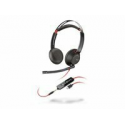 Poly Blackwire 5220 - Blackwire 5200 series - headset - on-ear - wired - active noise cancelling - 3.5 mm jack, USB-C - black - Certified for Skype for Business, Zoom Certified, Certified for Microsoft Teams, Avaya Certified, Cisco Jabber Certified, Works With Chromebook Certified, UC certified