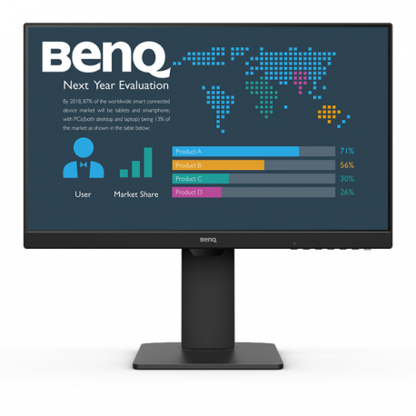 BenQ BL2486TC - LED monitor - 23.8" - 1920 x 1080 Full HD (1080p) @ 100 Hz - IPS - 250 cd/m² - 1300:1 - 5 ms - HDMI, DisplayPort, USB-C - speakers - 0