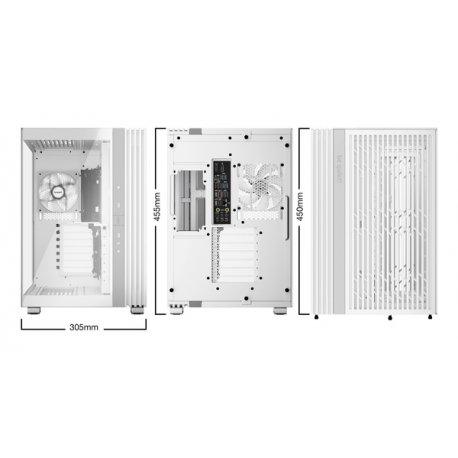 be quiet! Light Base 600 LX - Midi-tower - ATX - windowed side panel (glass) - no power supply (ATX / PS/2) - white - USB/Audio - 7