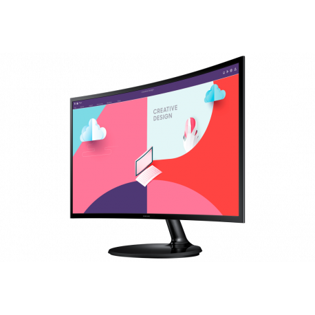 Samsung S27C364EAU - S36C Series - LED monitor - curved - 27" - 1920 x 1080 Full HD (1080p) @ 75 Hz - VA - 250 cd / m² - 3000:1 - 4 ms - HDMI, VGA - black - 2