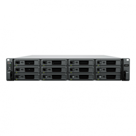 Synology UC3400 - NAS server - 12 bays - rack-mountable - RAID RAID 0, 1, 5, 6, 10, JBOD, 5 hot spare, 6 hot spare, 10 hot spare, 1 hot spare, RAID F1, F1 hot spare - RAM 16 GB - Gigabit Ethernet  /  10 Gigabit Ethernet - iSCSI support - 0
