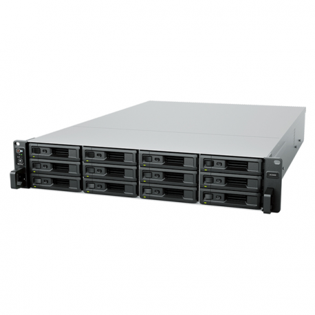 Synology UC3400 - NAS server - 12 bays - rack-mountable - RAID RAID 0, 1, 5, 6, 10, JBOD, 5 hot spare, 6 hot spare, 10 hot spare, 1 hot spare, RAID F1, F1 hot spare - RAM 16 GB - Gigabit Ethernet  /  10 Gigabit Ethernet - iSCSI support - 2