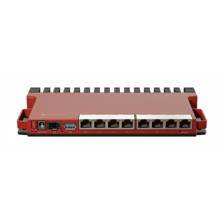 MikroTik L009 Series L009UIGS-RM - Router - 9-port switch - GigE, 2.5 GigE - 2.4 GHz - DIN rail mountable - 0