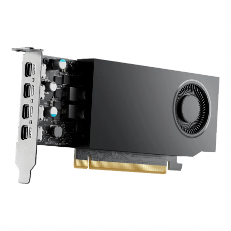 NVIDIA RTX A400 - Graphics card - RTX A400 - 4 GB GDDR6 - PCIe 4.0 x8 - 4 x Mini DisplayPort - 0