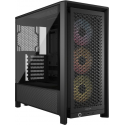 CORSAIR FRAME 4000D RS ARGB - Midi-tower gaming - extended ATX - windowed side panel (tempered glass) - no power supply (ATX) - black - USB/Audio