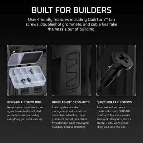 CORSAIR iCUE LINK 5000T LX RGB - Mid tower gaming - extended ATX - windowed side panel (tempered glass) - no power supply (ATX) - black - USB/Audio - 1