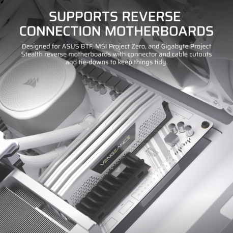 CORSAIR FRAME 4000D - Midi-tower gaming - extended ATX - windowed side panel (tempered glass) - no power supply (ATX) - white - USB/Audio - 2