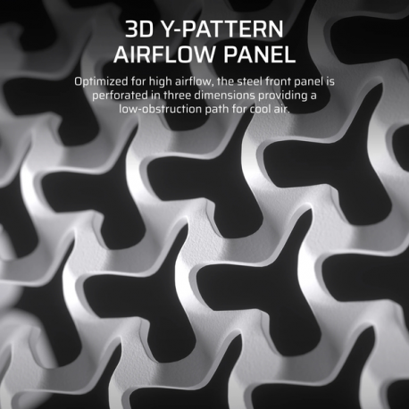 CORSAIR FRAME 4000D - Midi-tower gaming - extended ATX - windowed side panel (tempered glass) - no power supply (ATX) - white - USB/Audio - 7