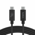 Belkin CONNECT - USB cable - 24 pin USB-C (M) to 24 pin USB-C (M) - USB 2.0  /  USB 3.0  /  USB 3.2  /  USB 4.0  / Thunderbolt 3  /  Thunderbolt 4 - 2 m - 4K60Hz UHD support, USB Power Delivery (240W)
