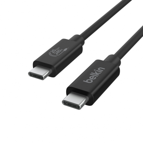 Belkin CONNECT - USB cable - 24 pin USB-C (M) to 24 pin USB-C (M) - USB 2.0 / USB 3.0 / USB 3.2 / USB 4.0 / Thunderbolt 3 / Thunderbolt 4 - 2 m - 4K60Hz UHD support, USB Power Delivery (240W) - 1