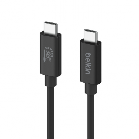 Belkin CONNECT - USB cable - 24 pin USB-C (M) to 24 pin USB-C (M) - USB 2.0 / USB 3.0 / USB 3.2 / USB 4.0 / Thunderbolt 3 / Thunderbolt 4 - 2 m - 4K60Hz UHD support, USB Power Delivery (240W) - 2