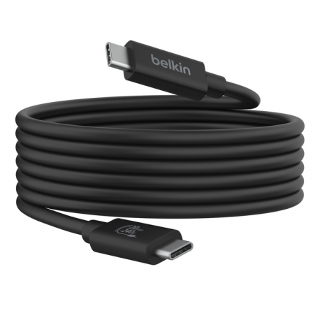 Belkin CONNECT - USB cable - 24 pin USB-C (M) to 24 pin USB-C (M) - USB 2.0 / USB 3.0 / USB 3.2 / USB 4.0 / Thunderbolt 3 / Thunderbolt 4 - 2 m - 4K60Hz UHD support, USB Power Delivery (240W) - 4