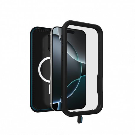 OtterBox FRE - Protective waterproof case for mobile phone - MagSafe compatibility - polycarbonate layer, thermoplastic elastomer (TPE) - black - for Apple iPhone 16 Pro Max - 1
