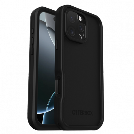 OtterBox FRE - Protective waterproof case for mobile phone - MagSafe compatibility - polycarbonate layer, thermoplastic elastomer (TPE) - black - for Apple iPhone 16 Pro Max - 3