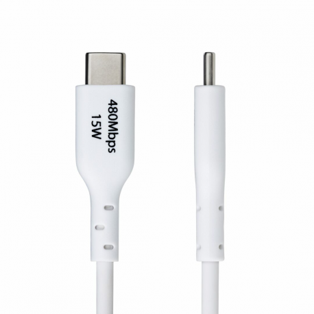 StarTech.com 3ft (1m) White USB-A to USB-C Charging Cable / Cord, M / M - USB cable - USB (M) to 24 pin USB-C (M) - USB 2.0 - 3 A - 1 m - charge and sync, halogen-free, passive, USB Fast Charge (15W) - white - 2