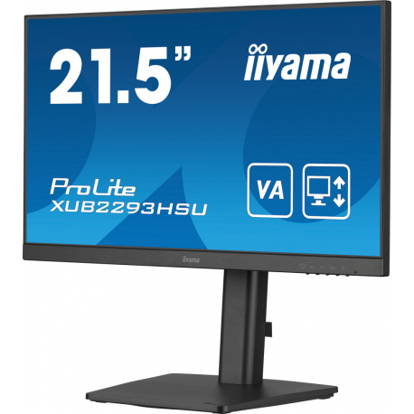 iiyama ProLite XUB2293HSU-B7 - LED monitor - 21.5" - 1920 x 1080 Full HD (1080p) @ 100 Hz - IPS - 300 cd/m² - 1000:1 - 1 ms - HDMI, DisplayPort - speakers - matte, black - 4