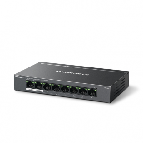 Mercusys MS108GP V1 - Switch - 8 x 10 / 100 / 1000 (7 PoE+) - desktop, wall-mountable - PoE+ (65 W) - 1