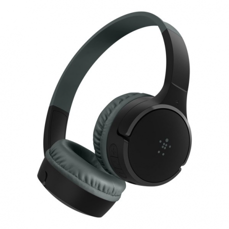 Belkin SoundForm Mini - Headphones with mic - on-ear - Bluetooth - wireless, wired - 3.5 mm jack - black - 0