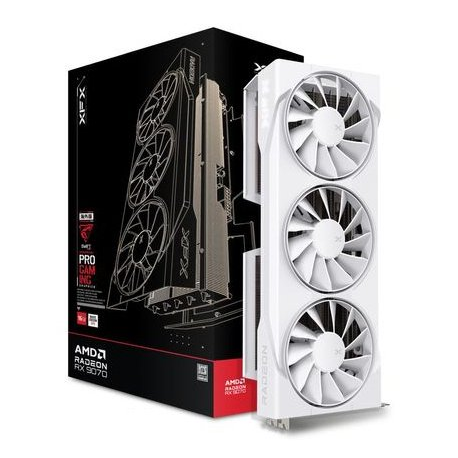 XFX Swift Radeon RX 9070 OC - Gaming Edition - graphics card - Radeon RX 9070 - 16 GB GDDR6 - PCI Express 5.0 - 3 x DisplayPort, HDMI - white - 2