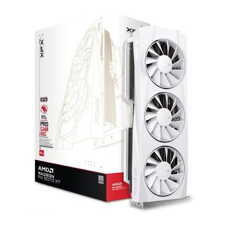 XFX QuickSilver Radeon RX 9070XT - Gaming Edition - graphics card - Radeon RX 9070 XT - 16 GB GDDR6 - PCI Express 5.0 - 3 x DisplayPort, HDMI - white - 2