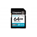 Kingston Canvas Go! Plus - Flash memory card - 64 GB - Video Class V30 / UHS-I U3 / Class10 - SDXC UHS-I