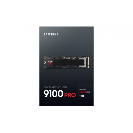 Samsung 9100 PRO MZ-VAP1T0 - SSD - encrypted - 1 TB - internal - M.2 2280 - PCI Express 5.0 x4 (NVMe) - 256-bit AES - TCG Opal Encryption 2.0 - black - 2
