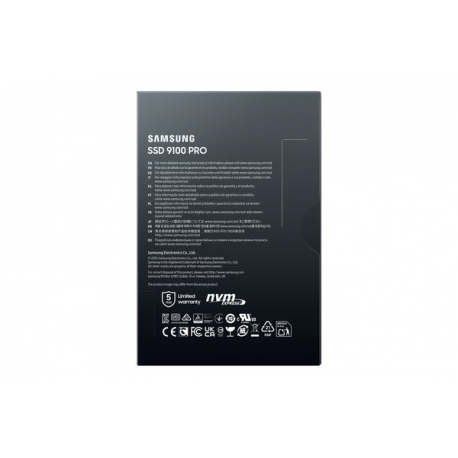 Samsung 9100 PRO MZ-VAP1T0 - SSD - encrypted - 1 TB - internal - M.2 2280 - PCI Express 5.0 x4 (NVMe) - 256-bit AES - TCG Opal Encryption 2.0 - black - 3