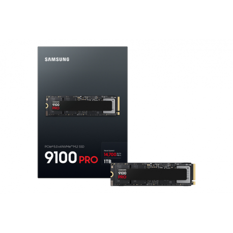 Samsung 9100 PRO MZ-VAP1T0 - SSD - encrypted - 1 TB - internal - M.2 2280 - PCI Express 5.0 x4 (NVMe) - 256-bit AES - TCG Opal Encryption 2.0 - black - 7