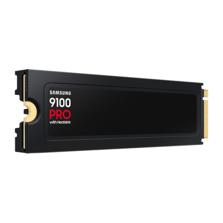 Samsung 9100 PRO MZ-VAP1T0 - SSD - encrypted - 1 TB - with heatsink - internal - M.2 2280 - PCI Express 5.0 x4 (NVMe) - 256-bit AES - TCG Opal Encryption 2.0 - black - 9
