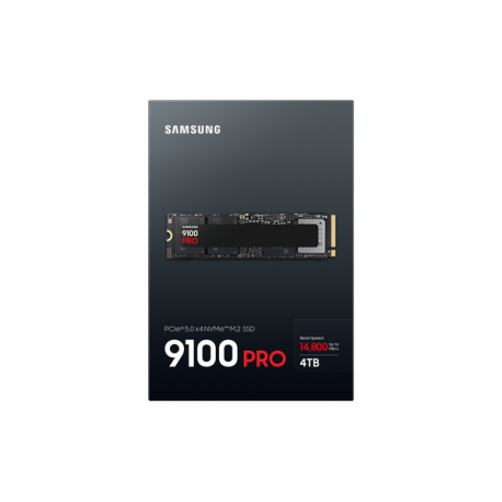 Samsung 9100 PRO MZ-VAP4T0 - SSD - encrypted - 4 TB - internal - M.2 2280 - PCI Express 5.0 x4 (NVMe) - 256-bit AES - TCG Opal Encryption 2.0 - black - 7