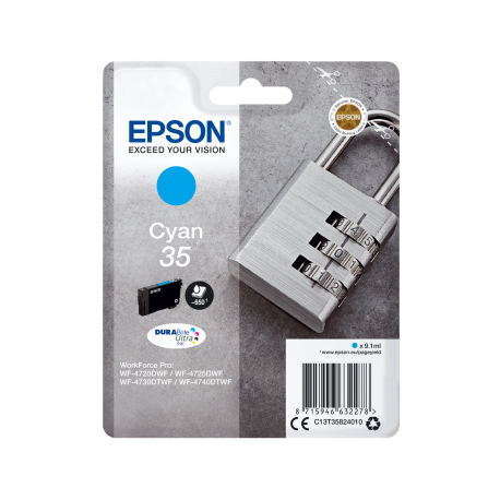 Epson 35 - 9.1 ml - cyan - original - ink cartridge - for WorkForce Pro WF-4720, WF-4720DWF, WF-4725DWF, WF-4730, WF-4730DTWF, WF-4740, WF-4740DTWF - 2