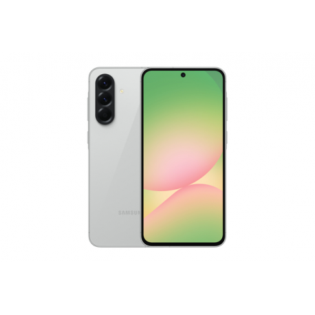 Samsung Galaxy A56 - 5G smartphone - dual-SIM - RAM 8 GB  /  Internal Memory 256 GB - OLED display - 6.7" - 2340 x 1080 pixels (120 Hz) - 3x rear cameras 50 MP, 12 MP, 5 MP - front camera 12 MP - awesome lightgray - 8