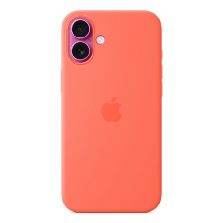 Apple - Back cover for mobile phone - MagSafe compatibility - silicone - tangerine - for iPhone 16 Plus - 1