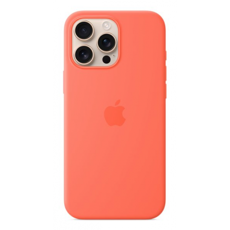 Apple - Back cover for mobile phone - MagSafe compatibility - silicone - tangerine - for iPhone 16 Pro Max - 1
