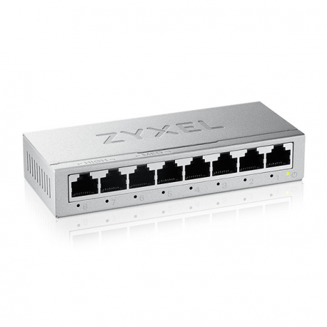 Zyxel GS-100 series GS-108B - Version 5 - switch - unmanaged - 8 x 10/100/1000 - desktop, wall-mountable - 1