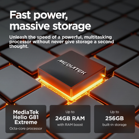 Motorola Moto G15 - 4G smartphone - dual-SIM - RAM 4 GB / Internal Memory 128 GB - microSD slot - LCD display - 6.72" - 2400 x 1080 pixels (60 Hz) - 2x rear cameras 50 MP, 5 MP - front camera 8 MP - gravity grey - 9