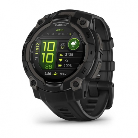 Garmin Instinct 3 AMOLED - 45 mm - fiber-reinforced polymer - Yes smart watch with band - silicone - display 1.2" - 4 GB - Bluetooth, ANT+ - 53 g - black - 0