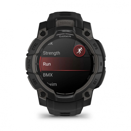 Garmin Instinct 3 AMOLED - 45 mm - fiber-reinforced polymer - Yes smart watch with band - silicone - display 1.2" - 4 GB - Bluetooth, ANT+ - 53 g - black - 1