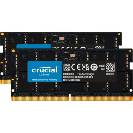 Crucial - DDR5 - kit - 128 GB: 2 x 64 GB - SO-DIMM 262-pin - 2800 MHz  /  PC5-44800 - 1.1 V - on-die ECC - black - 0