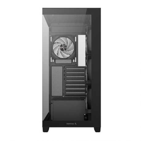 DeepCool CG580 4F - Tower - ATX - windowed side panel (tempered glass) - no power supply (ATX  /  PS / 2) - black - USB / Audio - 4
