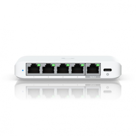 Ubiquiti UniFi Switch Flex Mini 2.5G - Switch - L2+ - Managed - 4 x 2.5GBase-T + 1 x 2.5GBase-T (PoE) - desktop - PoE - 0