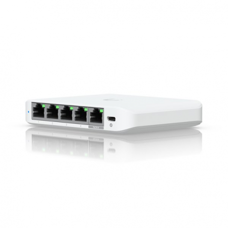 Ubiquiti UniFi Switch Flex Mini 2.5G - Switch - L2+ - Managed - 4 x 2.5GBase-T + 1 x 2.5GBase-T (PoE) - desktop - PoE - 1