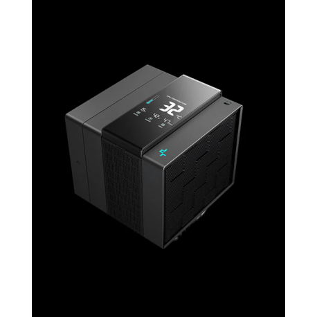 Deepcool ASSASSIN IV VC VISION - Processor cooler - with LCD thermometer, display - (for: LGA2066, LGA2011-3, LGA2011, LGA1700, LGA1200, LGA1151, LGA1150, LGA1155, AM4, AM5) - 120 mm / 140 mm - black - 5