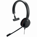 Jabra Evolve 20 MS mono - Headset - on-ear - wired - USB-C, USB-A - noise isolating - Certified for Microsoft Teams, Avaya Certified, Cisco Certified, Alcatel-Lucent Certified, Unify Certified