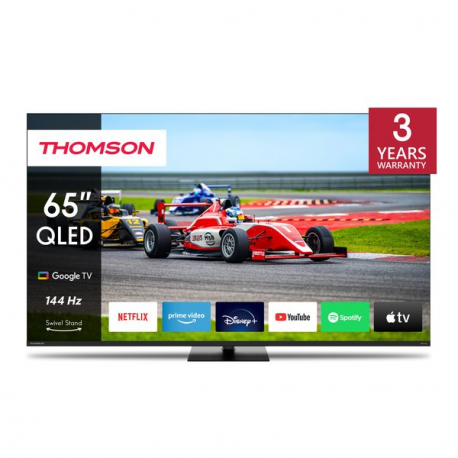 Thomson 65QG7C14 - 65" Diagonal Class LED-backlit LCD TV - QLED Pro - Smart TV - Google TV - 4K UHD (2160p) 3840 x 2160 - HDR - Direct LED, Quantum Dot - black - 0