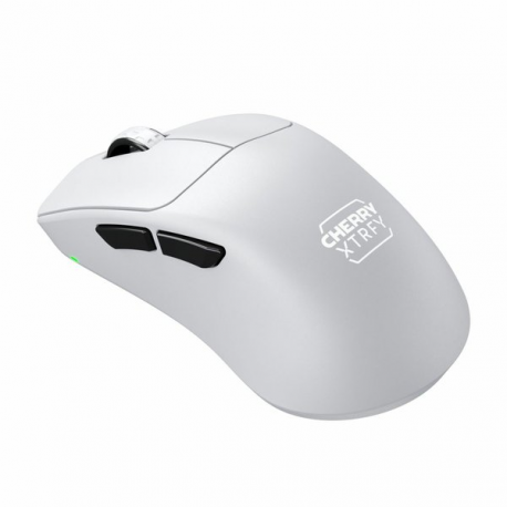 CHERRY Xtrfy M64 Pro - Mouse - ergonomic - 5 buttons - wireless - 2.4 GHz - USB wireless receiver - white - 3