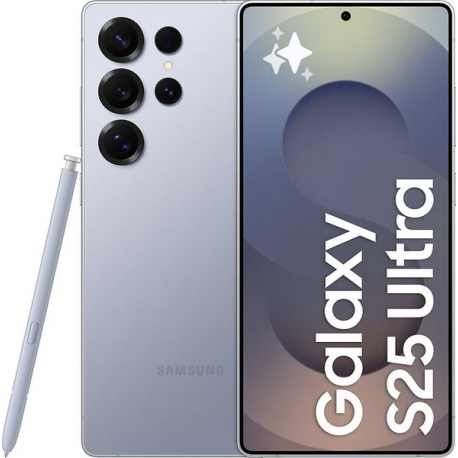 Samsung Galaxy S25 Ultra - 5G smartphone - dual-SIM - RAM 12 GB / Internal Memory 512 GB - OLED display - 6.9" - 3120 x 1440 pixels (120 Hz) - 4x rear cameras 200 MP, 50 MP, 50 MP, 10 MP - front camera 12 MP - titanium silverblue - 0