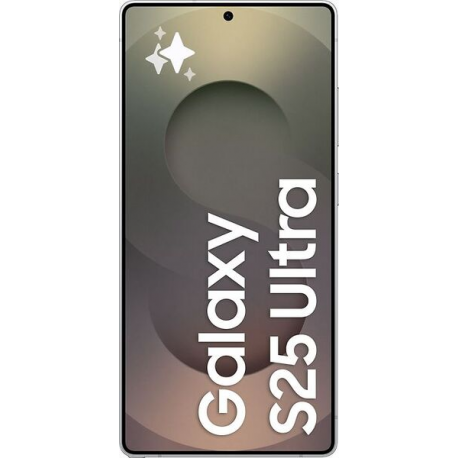 Samsung Galaxy S25 Ultra - 5G smartphone - dual-SIM - RAM 12 GB / Internal Memory 256 GB - OLED display - 6.9" - 3120 x 1440 pixels (120 Hz) - 4x rear cameras 200 MP, 50 MP, 50 MP, 10 MP - front camera 12 MP - titanium whitesilver - 2