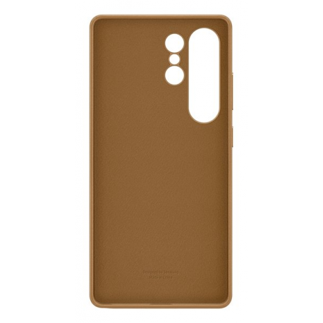 Samsung EF-VS938 - Back cover for mobile phone - faux leather - camel - for Galaxy S25 Ultra - 3